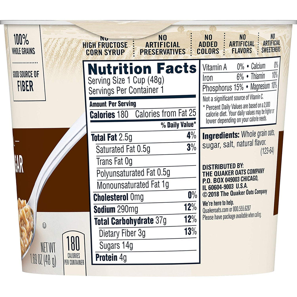 Instant Oatmeal Maple Brown Sugar 1.69oz Pack of 3 T3187