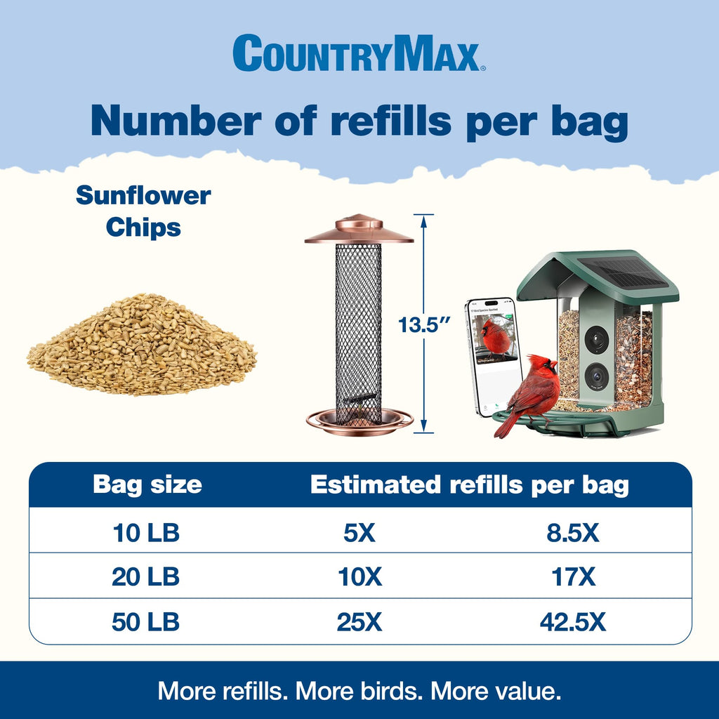 20LB Sunflower Chips Bird Seed Bucket C455702