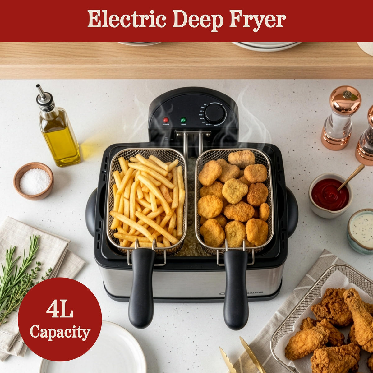 4L Electric Oil Fryer W925685