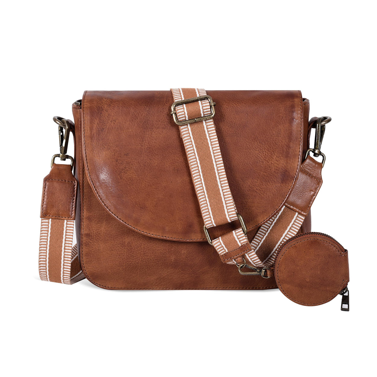 Genuine Leather Crossbody Bag K8755