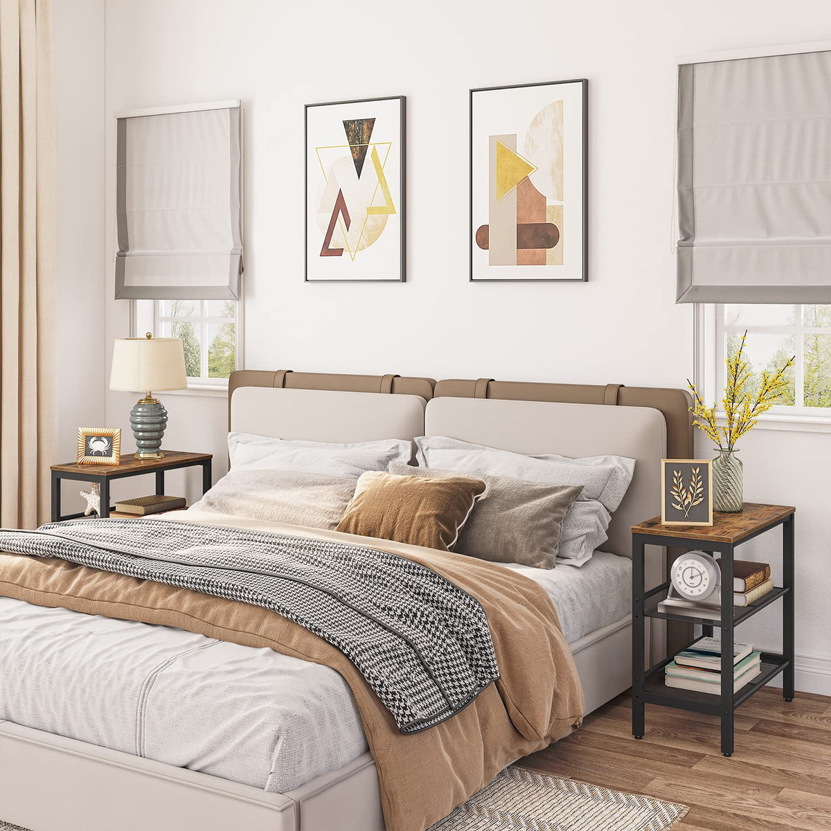 3-Tier Narrow End Table with Adjustable Shelves V831