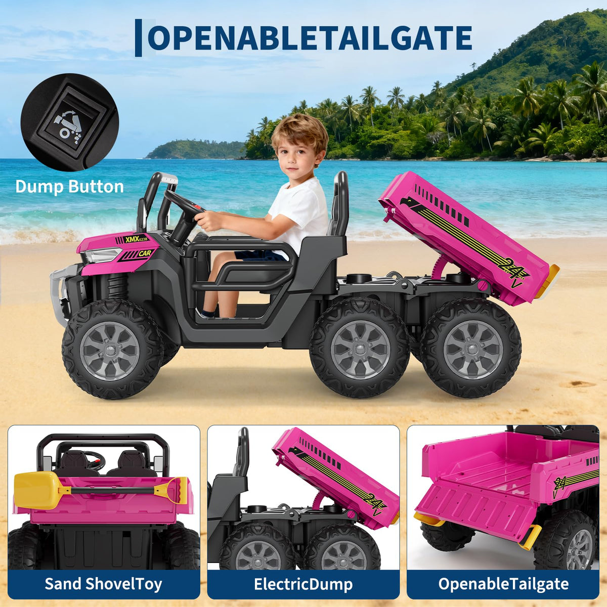 24V 2 Seater Ride On Dump Truck X39856
