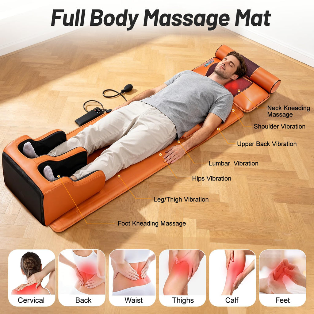 Full Body Massage Mat with Calf Vibration and Foot Massager W7686