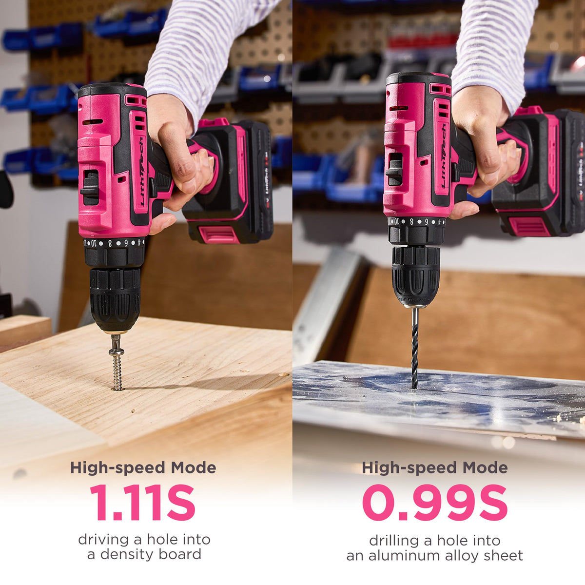 Pink Cordless Drill Set E114029