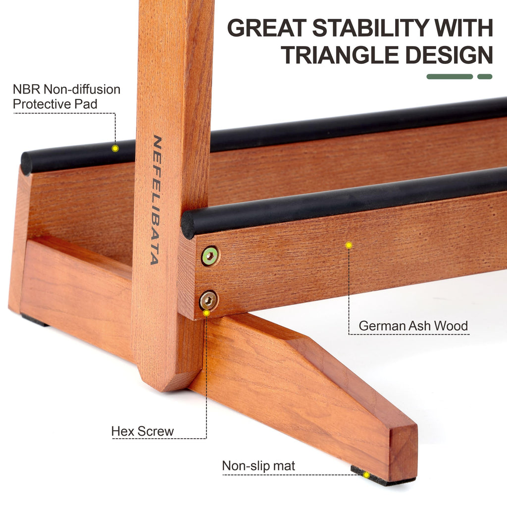 5 Holders Wooden Guitar Stand Floor Rack R7167