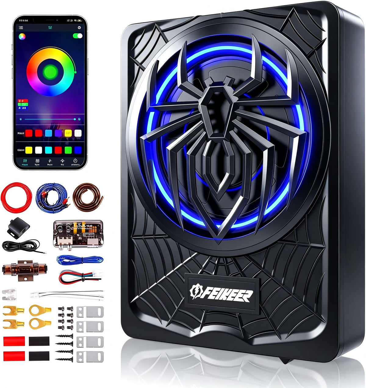 1200W Slim Underseat Subwoofer and Amp Package G7089