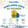 20LB Sunflower Chips Bird Seed Bucket C455702