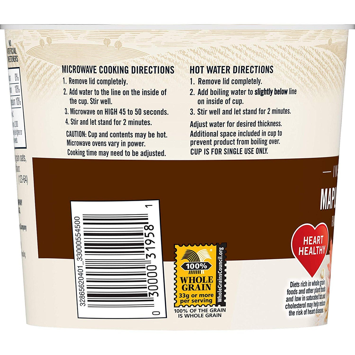 Instant Oatmeal Maple Brown Sugar 1.69oz Pack of 3 T3187