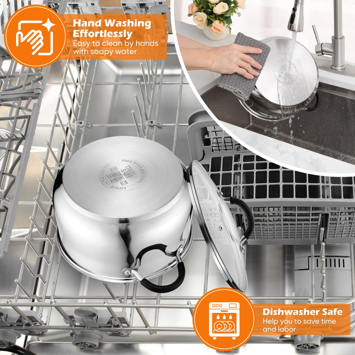 6 Quart Stainless Steel Stock Pot V676807