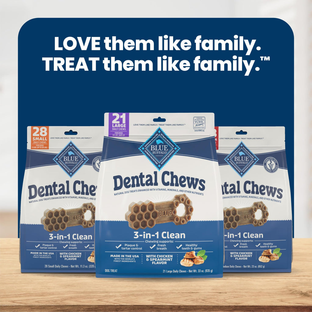 Chicken & Spearmint Large Dental Chews, 33 oz, 21 ct T4162