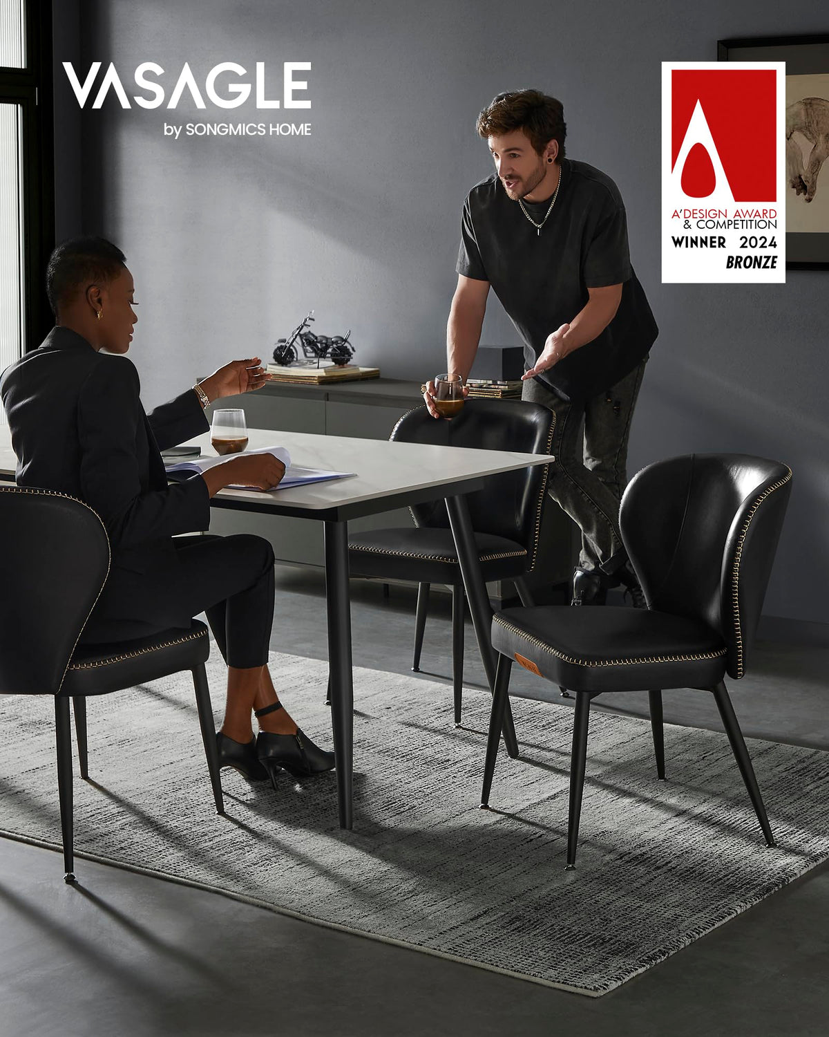 Upholstered Dining Chairs Set of 4 P4294