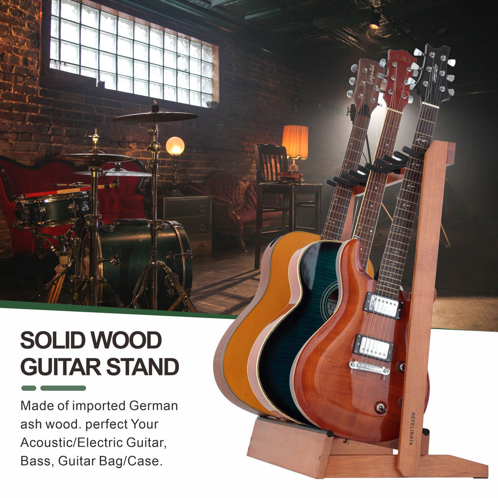 5 Holders Wooden Guitar Stand Floor Rack R7167