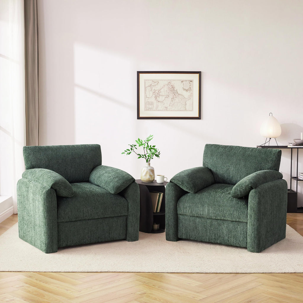 2 Pack Oversized Green Accent Chair T246