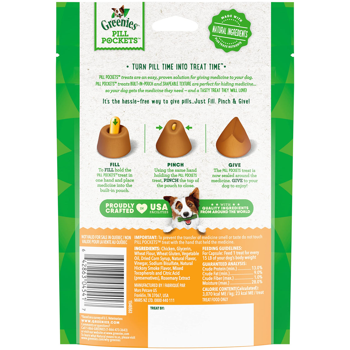 Large Soft Chicken Flavor Dog Treats 7.9 oz G584