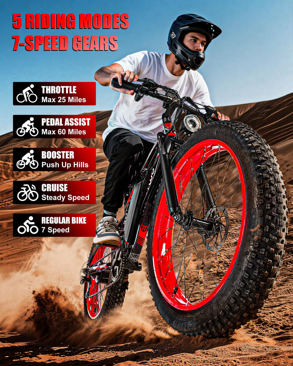 26" Fat Tire Electric Bike U592891
