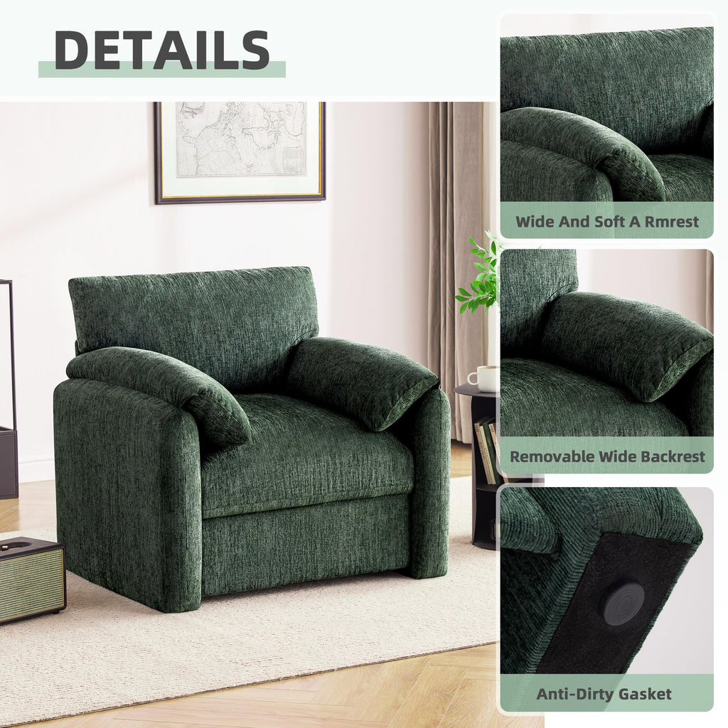 2 Pack Oversized Green Accent Chair T246